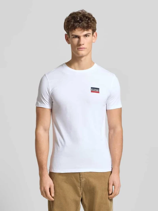 Zdjęcie produktu T-shirt z nadrukiem z logo w zestawie 2 szt. Levi's Czarny