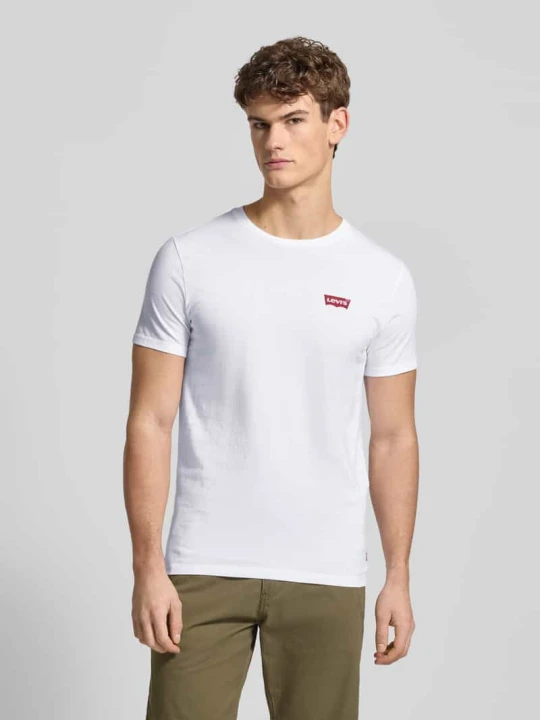Zdjęcie produktu T-shirt z nadrukiem z logo w zestawie 2 szt. Levi's Biały