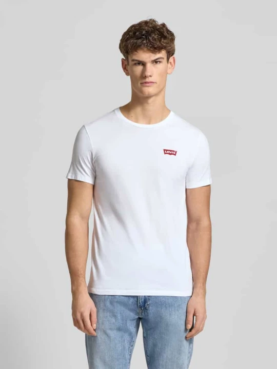 Zdjęcie produktu T-shirt z nadrukiem z logo w zestawie 2 szt. Levi's Czarny
