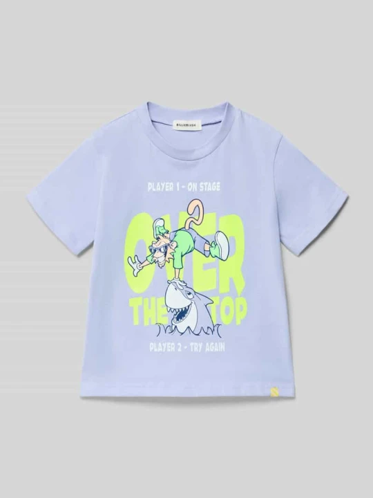 Zdjęcie produktu T-shirt z nadrukiem z motywem i okrągłym dekoltem Billieblush Jasnofioletowy