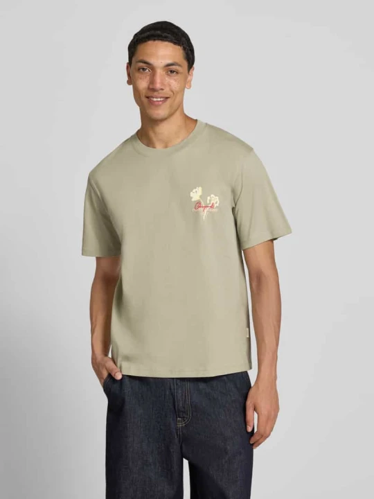 Zdjęcie produktu t-shirt z nadrukiem z motywem i okrągłym dekoltem Jack&Jones Trzcinowy