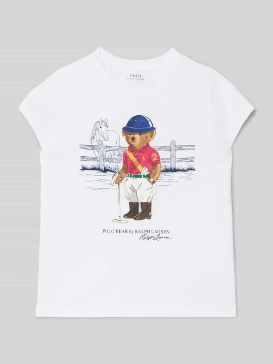 Zdjęcie produktu t-shirt z nadrukiem z motywem i okrągłym dekoltem Polo Ralph Lauren Biały