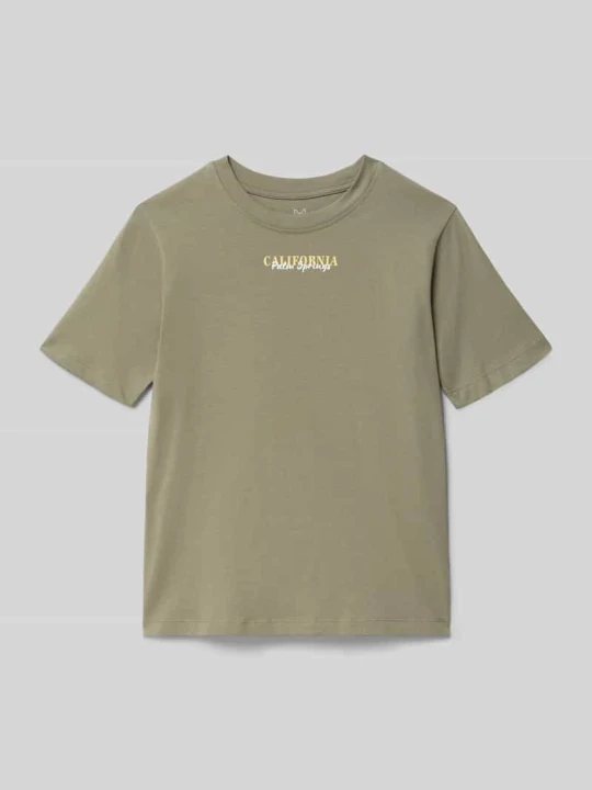 Zdjęcie produktu t-shirt z nadrukiem z motywem model 'CITY' Jack&Jones Kamienny