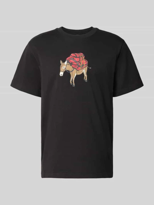 Zdjęcie produktu t-shirt z nadrukiem z motywem model 'DONKEY TAXI' The North Face Czarny
