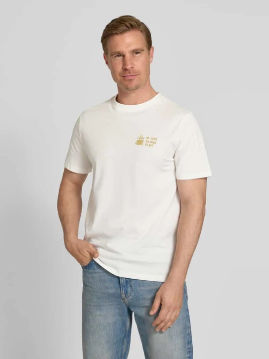 Zdjęcie produktu t-shirt z nadrukiem z motywem model 'ØRSLEV' Casual Friday Biały