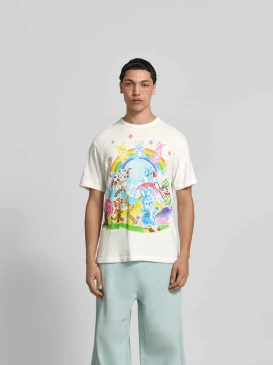 Zdjęcie produktu T-shirt z nadrukiem z motywem na całej powierzchni Kenzo Złamany biały