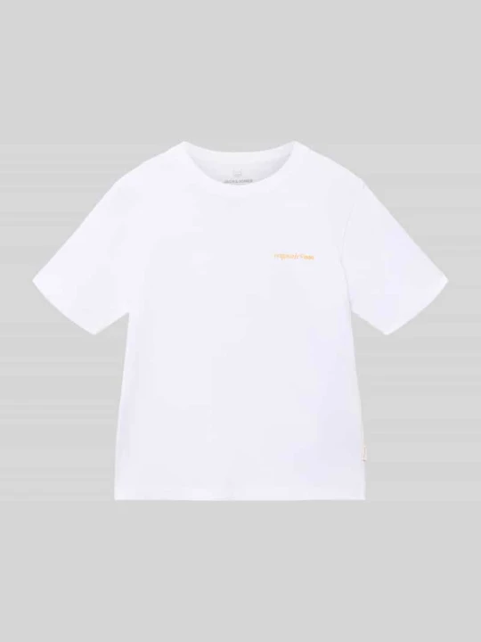 Zdjęcie produktu t-shirt z nadrukiem z motywem z tyłu model 'MONTAUK' Jack&Jones Biały