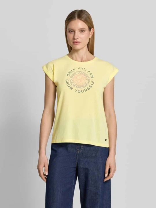 Zdjęcie produktu t-shirt z nadrukiem z napisem G.I.G.A. DX Jasnożółty