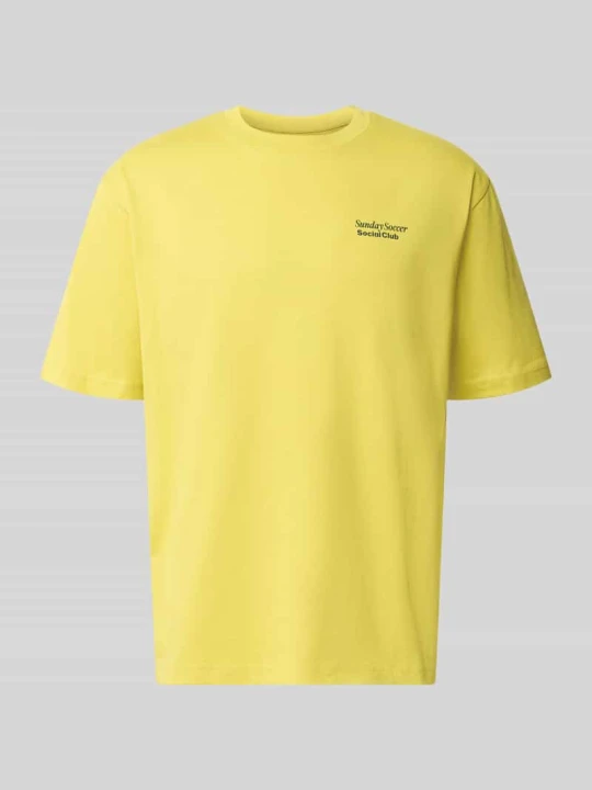 Zdjęcie produktu T-shirt z nadrukiem z napisem MCNEAL Musztardowy