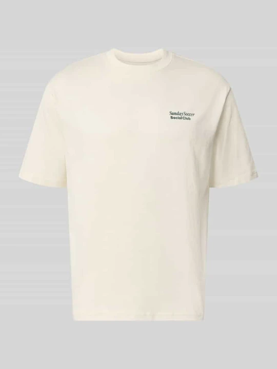 Zdjęcie produktu T-shirt z nadrukiem z napisem MCNEAL Piaskowy