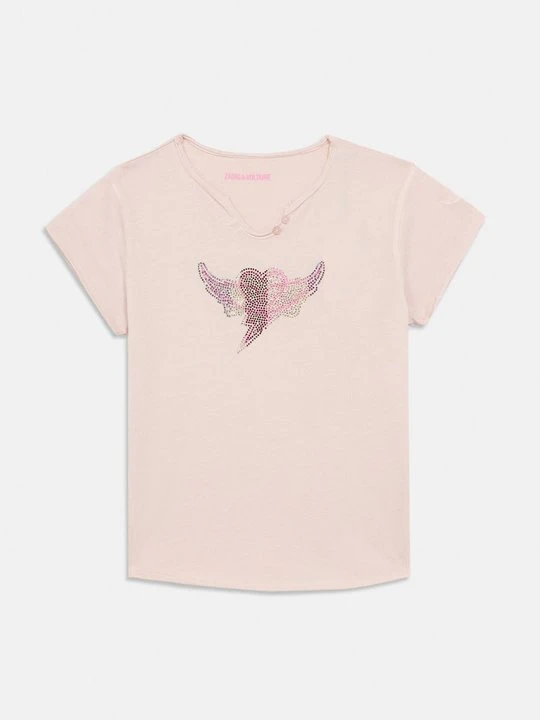 Zdjęcie produktu T-shirt z nadrukiem Zadig&Voltaire liliowy
