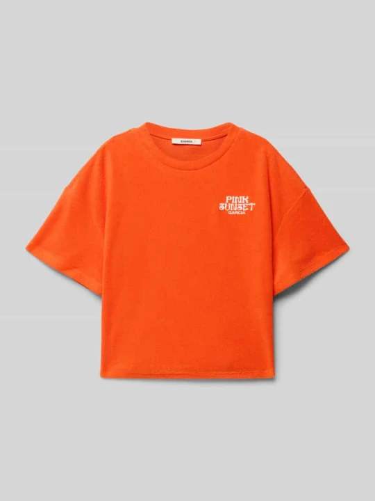 Zdjęcie produktu T-shirt z nadrukiem ze sloganem Garcia Pomarańczowy
