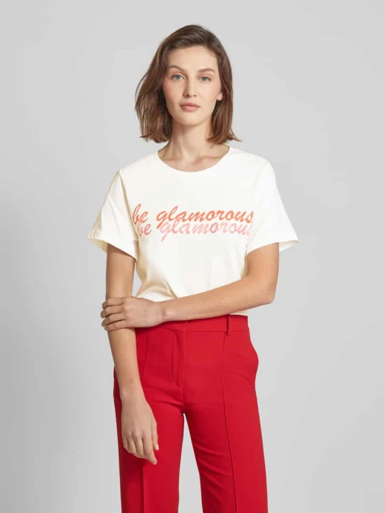 Zdjęcie produktu T-shirt z nadrukiem ze sloganem Smith & Soul Złamany biały