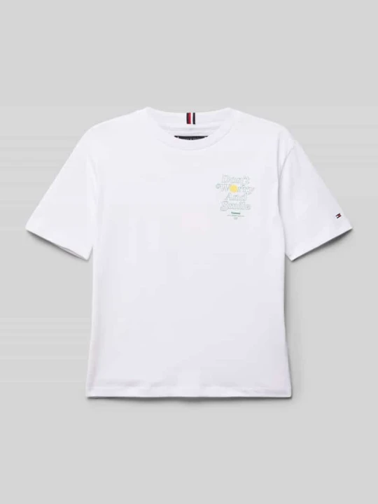 Zdjęcie produktu T-shirt z nadrukiem ze sloganem Tommy Hilfiger Biały