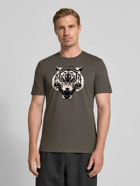 Zdjęcie produktu T-shirt z nadrukowanym motywem Antony Morato Oliwkowy
