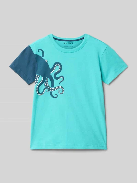 Zdjęcie produktu T-shirt z nadrukowanym motywem BLUE SEVEN