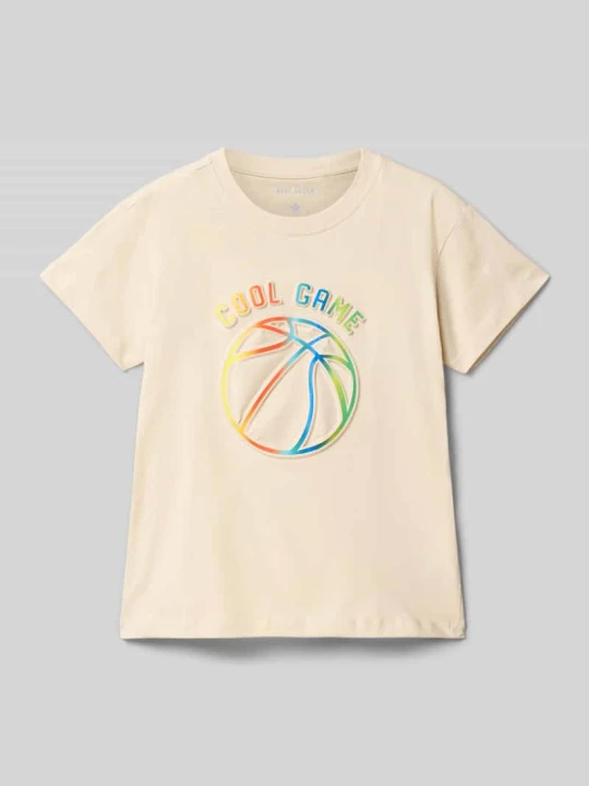 Zdjęcie produktu T-shirt z nadrukowanym motywem BLUE SEVEN Kamienny