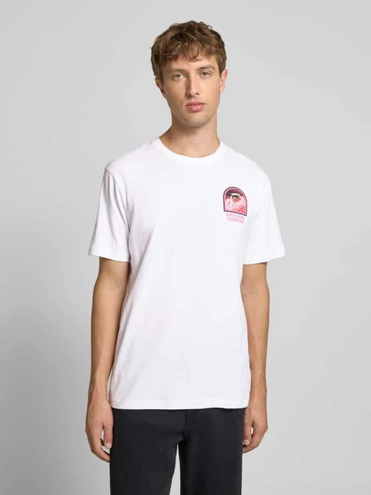 Zdjęcie produktu T-shirt z nadrukowanym motywem Dedicated Biały