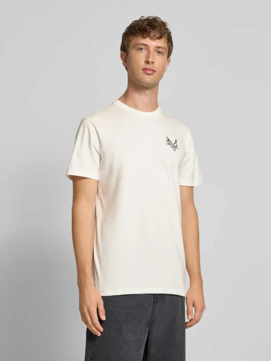 Zdjęcie produktu T-shirt z nadrukowanym motywem Dedicated Złamany biały
