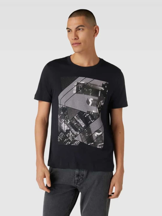 Zdjęcie produktu T-shirt z nadrukowanym motywem Esprit Czarny