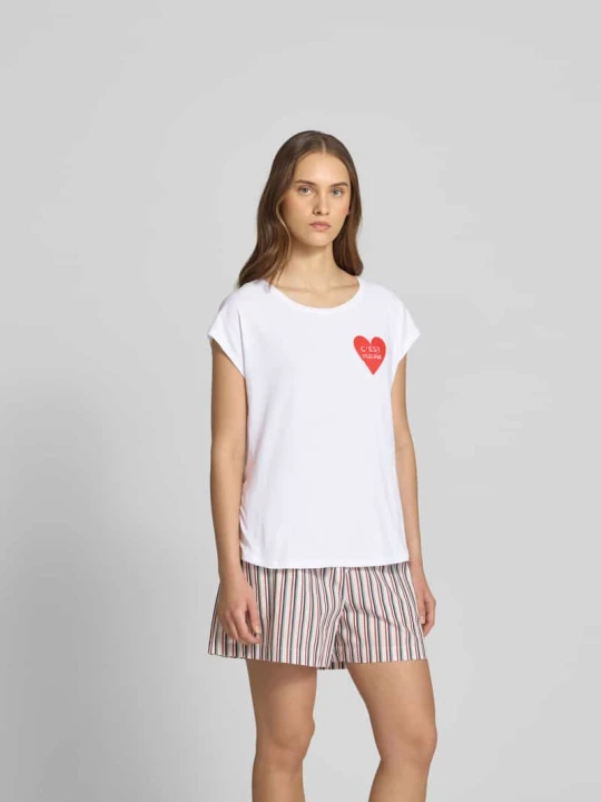 Zdjęcie produktu T-shirt z nadrukowanym motywem Juvia Biały