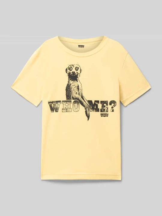 Zdjęcie produktu T-shirt z nadrukowanym motywem Levi's Jasnożółty