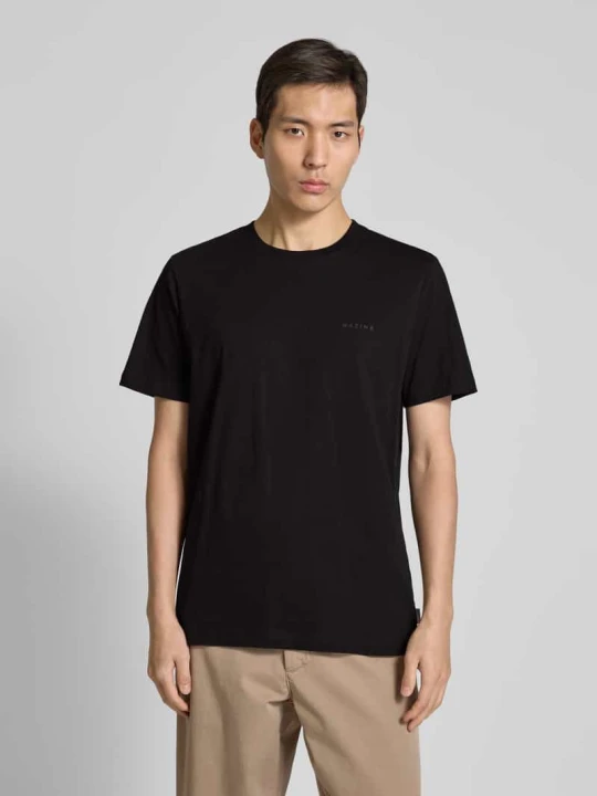 Zdjęcie produktu T-shirt z nadrukowanym motywem Mazine Czarny