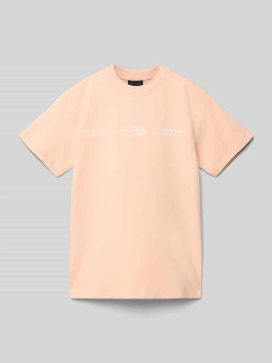 Zdjęcie produktu T-shirt z nadrukowanym motywem model ‘ASTORK’ Cars Morelowy