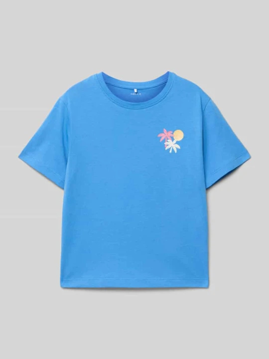 Zdjęcie produktu T-shirt z nadrukowanym motywem model ‘JASSA’ NAME IT Jasnoniebieski