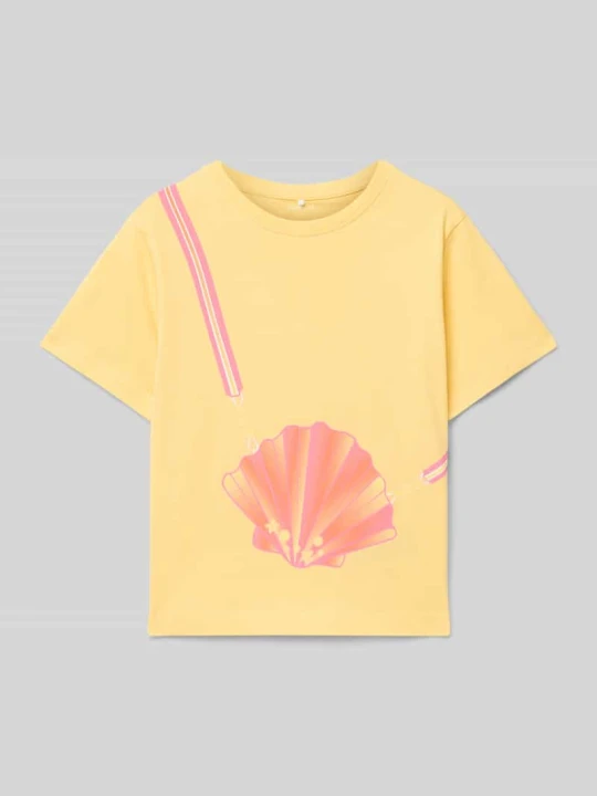 Zdjęcie produktu T-shirt z nadrukowanym motywem model ‘JASSA’ NAME IT Jasnożółty