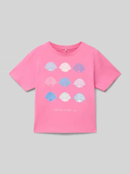 Zdjęcie produktu T-shirt z nadrukowanym motywem model ‘JASSA’ NAME IT Mocnoróżowy