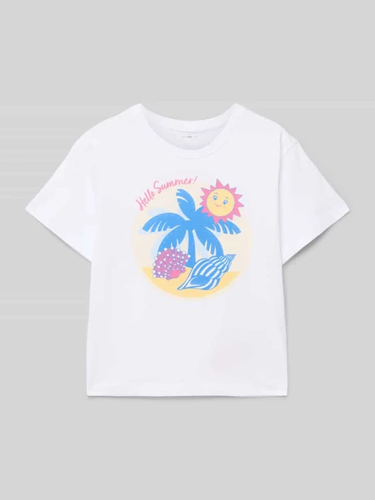 Zdjęcie produktu T-shirt z nadrukowanym motywem model ‘JASSA’ NAME IT Biały