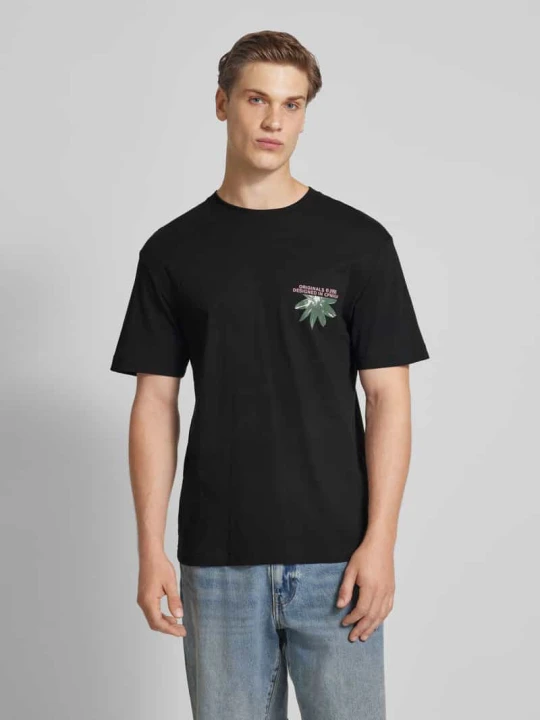 Zdjęcie produktu T-shirt z nadrukowanym motywem model ‘TAMPA’ Jack&Jones Czarny