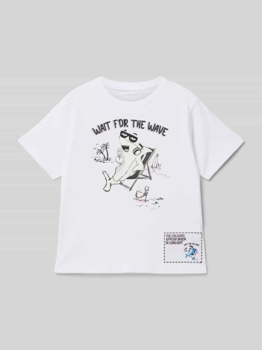 Zdjęcie produktu T-shirt z nadrukowanym motywem NAME IT Biały