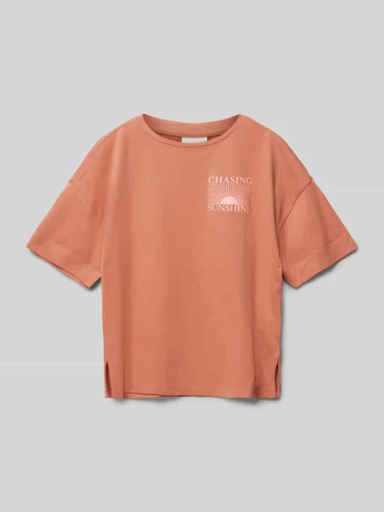 Zdjęcie produktu T-shirt z nadrukowanym motywem s.Oliver Terakotowy