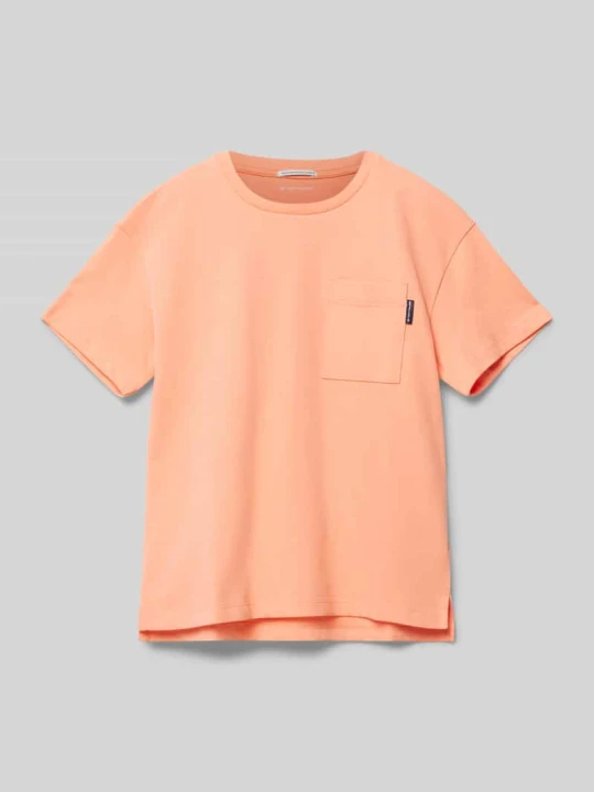 Zdjęcie produktu T-shirt z nadrukowanym motywem Tom Tailor Morelowy
