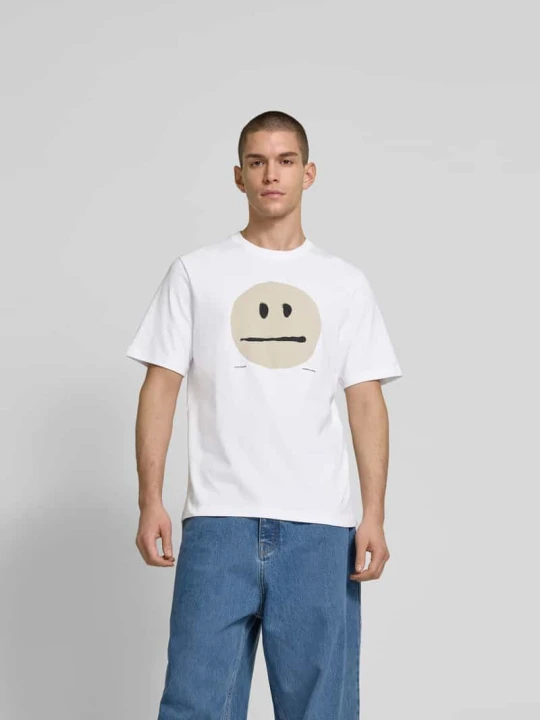 Zdjęcie produktu T-shirt z nadrukowanym motywem Wood Wood Biały