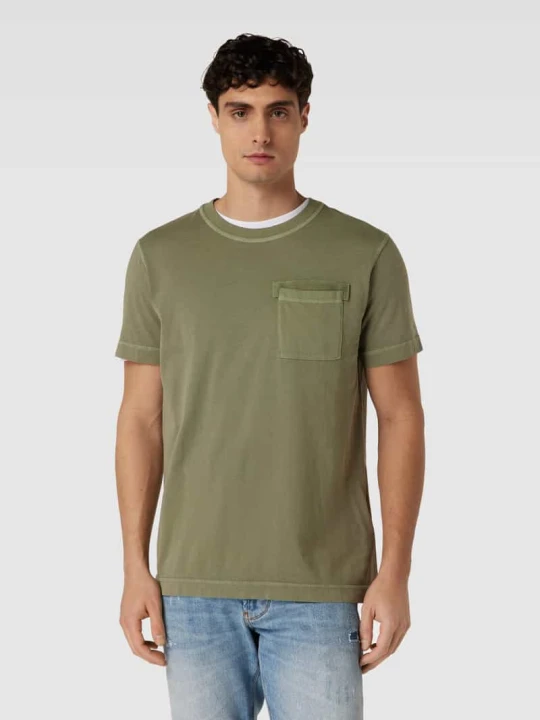 Zdjęcie produktu T-shirt z nakładaną kieszenią na piersi model ‘Caspar’ JOOP! Oliwkowy