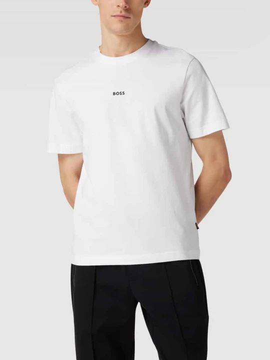 Zdjęcie produktu T-shirt z nadrukiem z logo Boss Biały