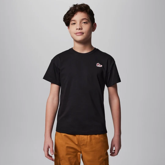 Zdjęcie produktu T-shirt z naszywką dla dużych dzieci Air Jordan 1 - Czerń