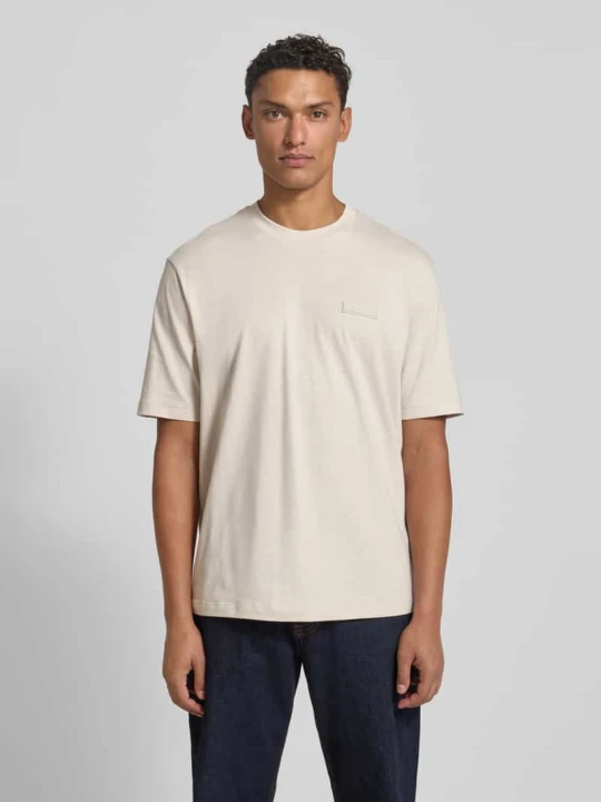 Zdjęcie produktu T-shirt z naszywką z logo Armani Exchange Złamany biały