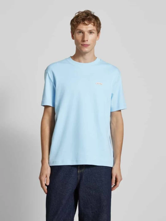 Zdjęcie produktu T-shirt z naszywką z logo Calvin Klein Jeans Jasnoniebieski