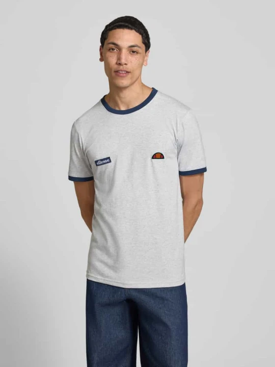 Zdjęcie produktu t-shirt z naszywką z logo i naszywką z logo model 'RINGETTO' Ellesse Jasnoszary melanż