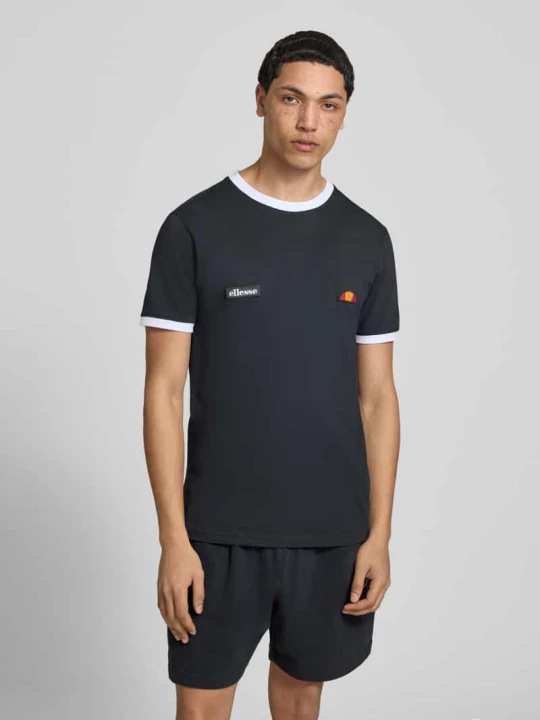 Zdjęcie produktu t-shirt z naszywką z logo i naszywką z logo model 'RINGETTO' Ellesse Czarny