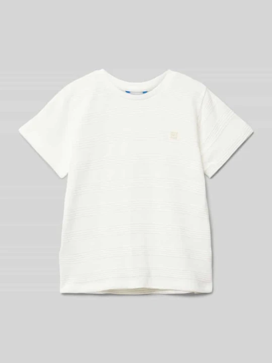 Zdjęcie produktu T-shirt z naszywką z logo Mayoral Złamany biały