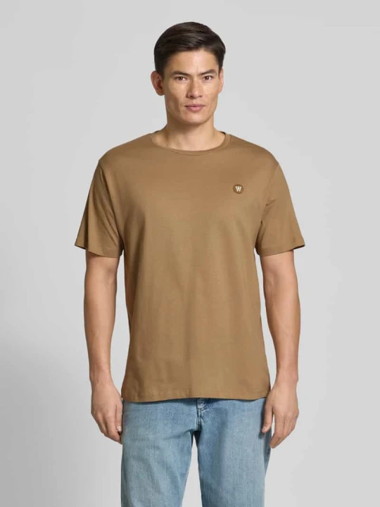 Zdjęcie produktu T-shirt z naszywką z logo model ‘Ace’ Wood Wood Beżowy