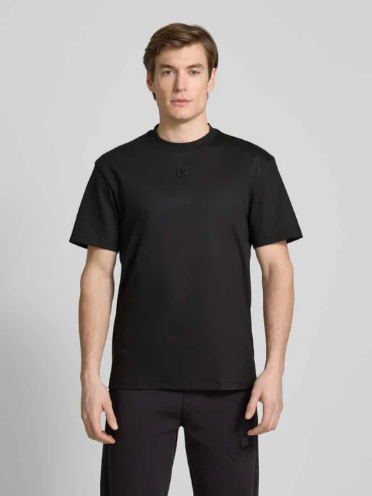 Zdjęcie produktu T-shirt o kroju regular fit z czystej bawełny model ‘DALILE’ Hugo Czarny