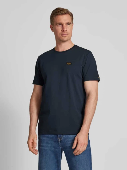 Zdjęcie produktu T-shirt z naszywką z logo model ‘GUYVER’ PME Legend Granatowy