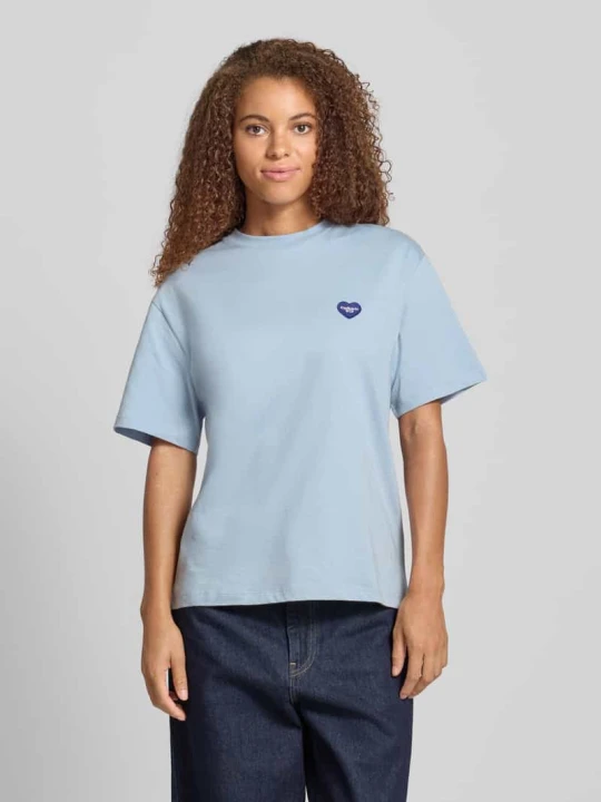 Zdjęcie produktu T-shirt z naszywką z logo model ‘Heart II Hartt’ Carhartt WIP Jasnoniebieski