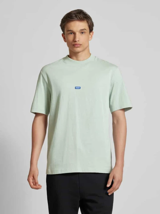 Zdjęcie produktu T-shirt z naszywką z logo model ‘Nieros’ Hugo Miętowy